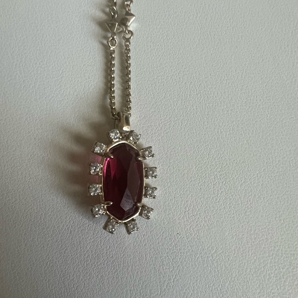 Dark Pink/ Reddish Adjustable Multi Length Neckla… - image 2